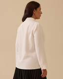 Büyük Beden Boncuk Detaylı Dokulu Gömlek Gala-Xi