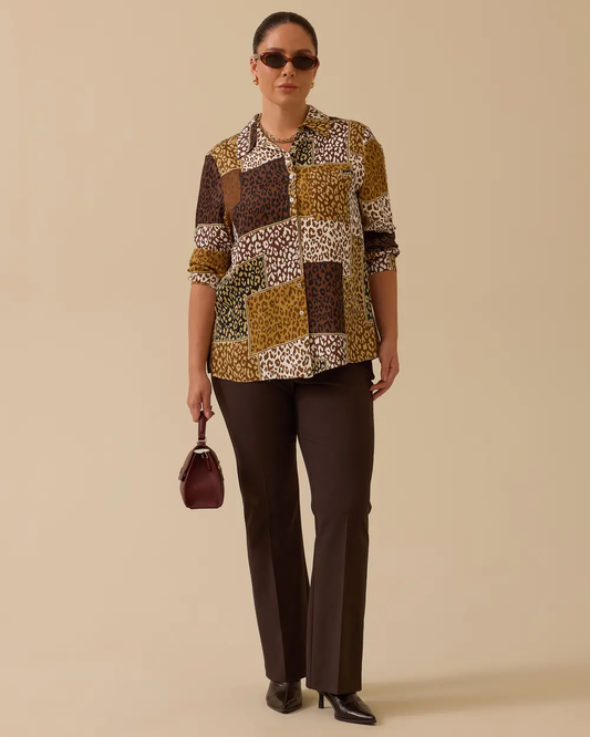 Plus size patterned shirt Gala-Xi
