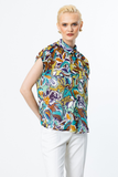 Ten Decorative Flap Pocket Chiffon Blouse