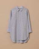 çizgili boncuk detaylı gömlek Scl