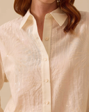 Seçil Minimalist Oversize Long-Sleeve Shirt - Casual & Special Occasions