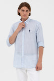 U.S. Polo Assn. Minimalist Erkek Gömlek - 3/4 Kol, Regular Fit, Günlük