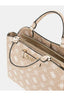 Guess Kadın Monogram Desenli Suni Deri Top Handle Çanta Omuz Askılı