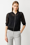 On Minimalist 3/4 Sleeve Zip-Up Crop Cardigan - Stylish and Comfortable