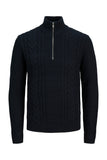 Jack&Jones Erkek Minimalist Yarım Fermuarlı Örgü Sweatshirt - Günlük Stil