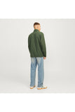 Jack&Jones Minimalist Yarım Fermuarlı Uzun Kol Erkek Sweatshirt - Oversize