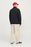 Jack&Jones Minimalist Yarım Fermuarlı Uzun Kol Erkek Sweatshirt - Oversize