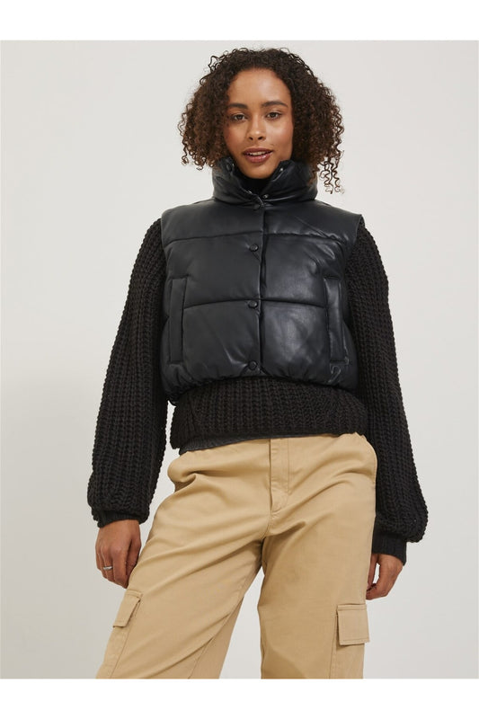 Jack&Jones JJXX Kadın Crop Oversize Suni Deri Yelek