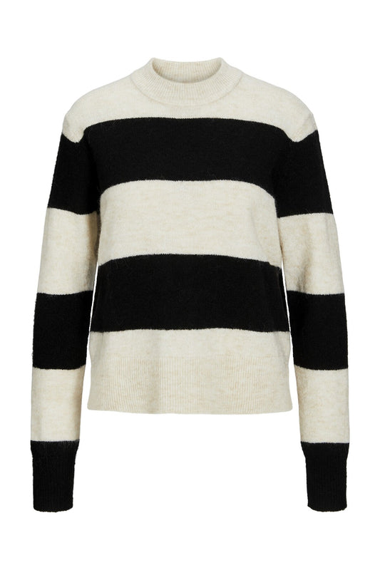 Jack&Jones JJXX Minimalist Çizgili Uzun Kol Crop Kazak - Günlük Şıklık