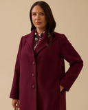 büyük beden düğmeli kaşe kaban Gala-Xi