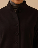 Plus size mandarin collar button-down coat Gala-Xi