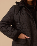 Plus Size Hooded Long Anorak Coat Gala-Xi