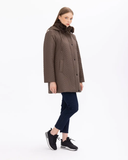 Plus Size Gala-Xi Coat with Stitching Details