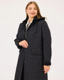 Büyük Beden Kapüşonlu Maksi Boy Kaban Gala-Xi