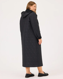 Büyük Beden Kapüşonlu Maksi Boy Kaban Gala-Xi