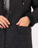 Büyük Beden Kapüşonlu Maksi Boy Kaban Gala-Xi