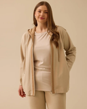 Gala-xi Kadın Oversize Kapüşonlu Minimalist Ceket - Günlük Kullanım