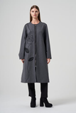 Müsemma Plus Size Embroidered Amine Coat