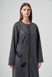 Müsemma Plus Size Embroidered Amine Coat