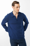 Men's Polo Collar Basic Wool Sweater Pattern