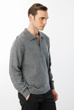 Men's Polo Collar Basic Wool Sweater Pattern