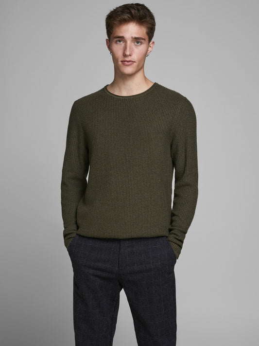 Jack&Jones Minimalist Erkek Kazak - Uzun Kol - Regular Fit