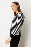 Ten Stone Detailed Striped Sweater