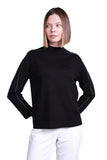 Sempre Minimalist High Neck Long Sleeve Women's Sweater