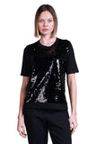 Sempre Short-Sleeve Sequin Minimalist Women's Sweater - Casual & Party