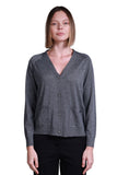Sempre Minimalist V-Neck Long Sleeve Women's Sweater - Casual & Office Chic