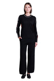 Sempre Minimalist Women's Sweater - Oversize Long Sleeve Round Neck Casual