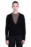 Sempre Women's Sweater - Minimalist V-Neck, Long Sleeve, Casual & Office