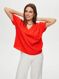 Short-Sleeved Textured Blouse by Faik Sönmez