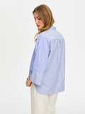 Striped Poplin Shirt with Gathered Sleeves by Faik Sönmez