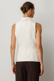 Double-breasted vest with flap pockets, Ekol style.