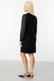 Wrap-Neck Dress with Tulle Sleeves (Ekol)