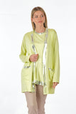 Lal Oversize Uzun Kol Minimalist Kadın Hırka - Metalik Detay