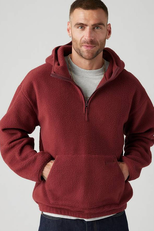 Levi's Oversize Kapüşonlu Polar Sweatshirt - Minimalist Günlük Stil