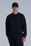 Lufian Oversize Erkek Sweatshirt - Minimalist Stil, Uzun Kol, Yuvarlak Yaka