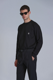 Lufian Oversize Erkek Sweatshirt - Minimalist Stil, Uzun Kol, Yuvarlak Yaka