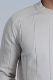 Lufian Minimalist Erkek Kazak - Oversize, Uzun Kol, Yuvarlak Yaka