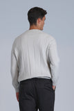 Lufian Minimalist Erkek Kazak - Oversize, Uzun Kol, Yuvarlak Yaka
