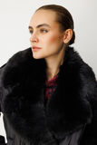 Ekol Fur-Trimmed Padded Jacket, Black.