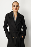 Ekol Belted Coat with Epaulette Sleeves