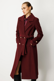Ekol Belted Coat with Epaulette Sleeves