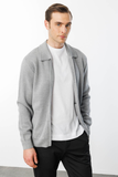 Men's Polo Collar Steel Mesh Wool Jacket Pattern