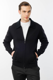Men's Polo Collar Steel Mesh Wool Jacket Pattern