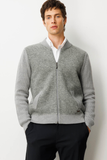 Men's Mandarin Collar Front Felt Knit Jacket Pattern