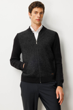 Men's Mandarin Collar Front Felt Knit Jacket Pattern
