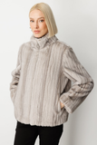 Ekol Striped Plush Jacket